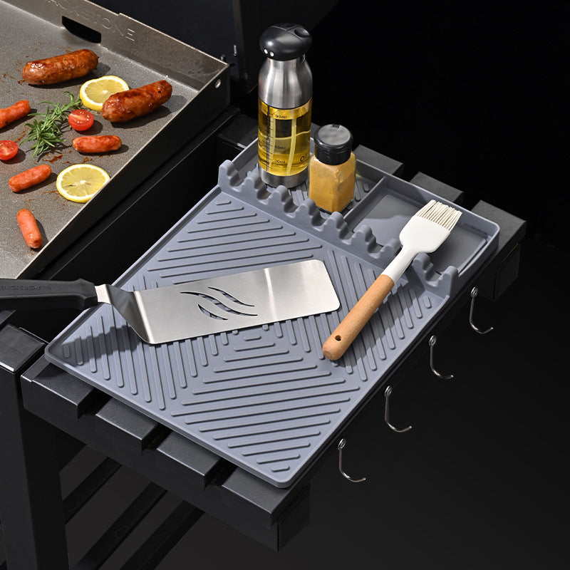 ✨🌞Summer Sale 49% OFF🍖Silicone BBQ Side Shelf Mat — Keep Tools Clean & Close