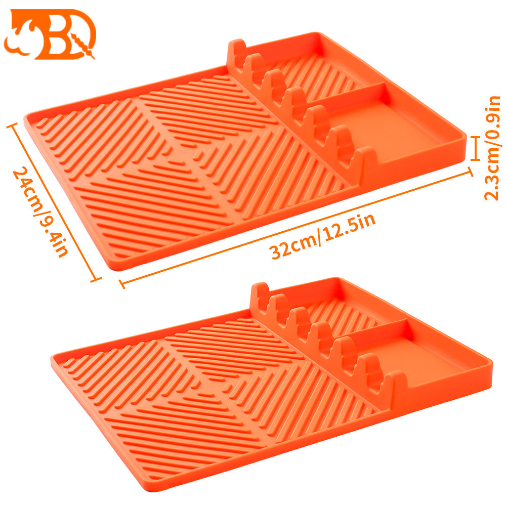 ✨🌞Summer Sale 49% OFF🍖Silicone BBQ Side Shelf Mat — Keep Tools Clean & Close