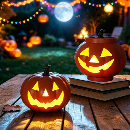 ✨Solar Halloween Pumpkin Lantern Outdoor, IP65 Waterproof Lantern Light with Auto On/Off, Metal Pumpkin Porch Decor for Yard, Patio, Pathway, Party & Trick-or-Treat