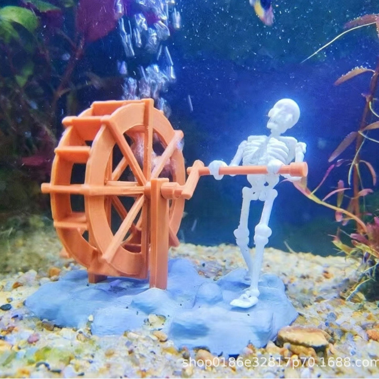 🔥Dancing Skeleton Bubble Aquarium Ornament