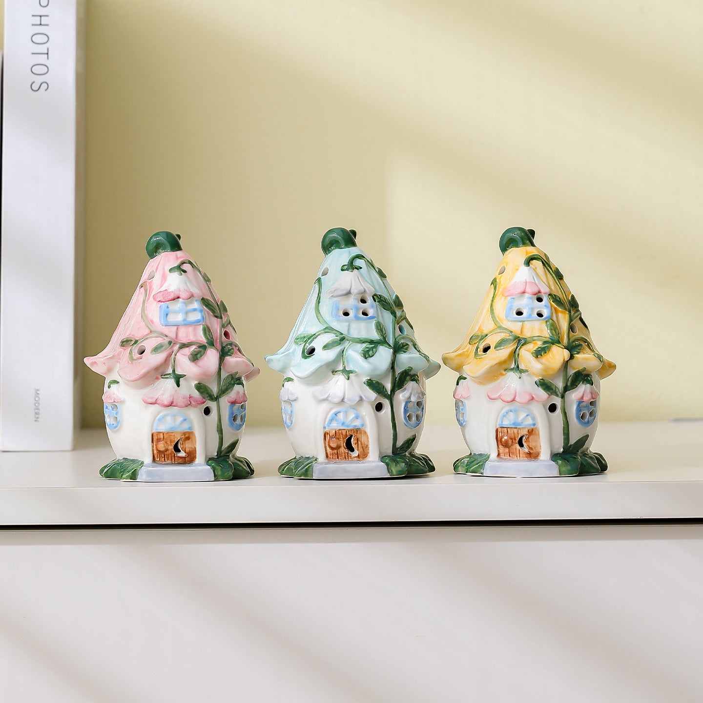 ✨Ceramic Fairy Cottage Desk Light