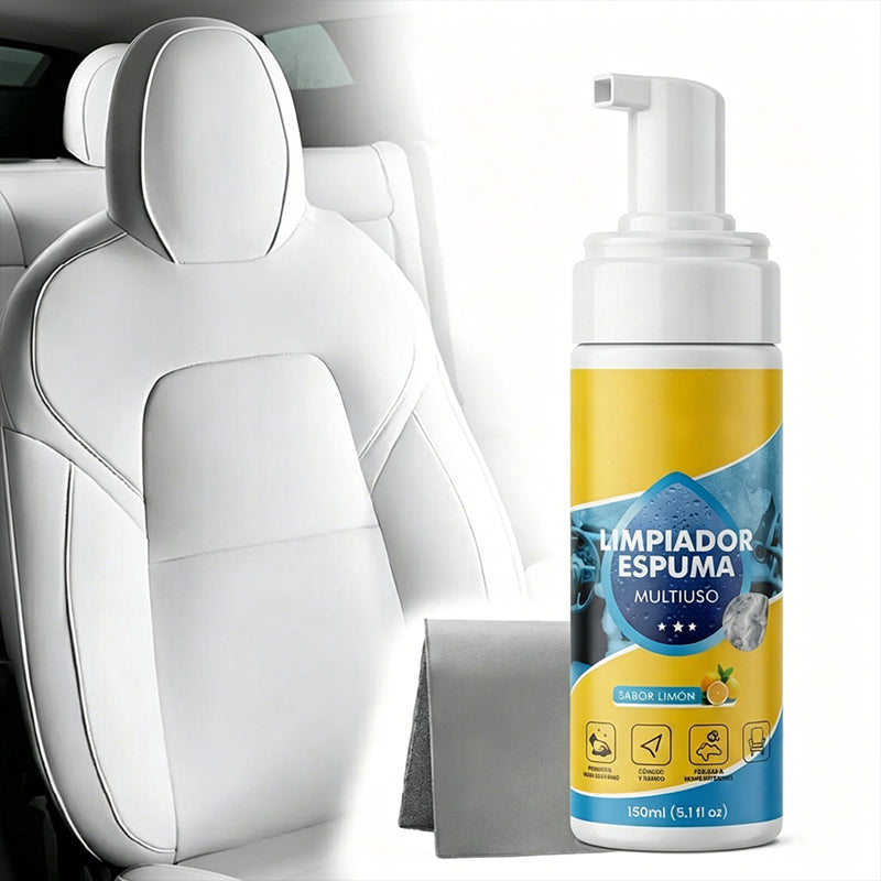 All-Purpose Bio-Enzyme Foaming Cleaner - 4-in-1 Deep Clean Spray for Automotive Interior, Kitchen Range Hood & Furniture Fabric