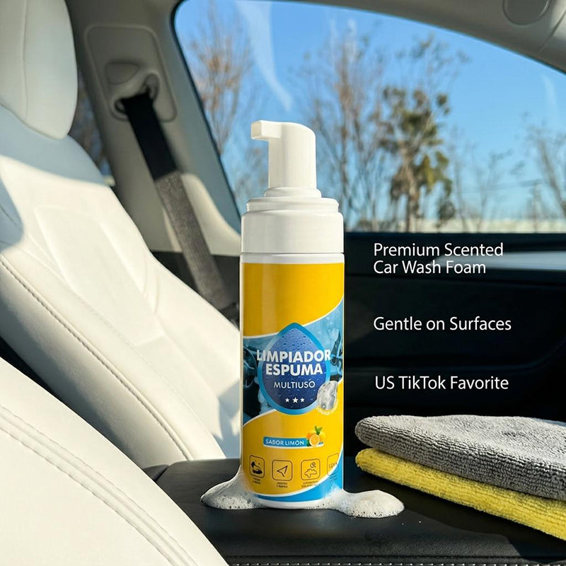 All-Purpose Bio-Enzyme Foaming Cleaner - 4-in-1 Deep Clean Spray for Automotive Interior, Kitchen Range Hood & Furniture Fabric