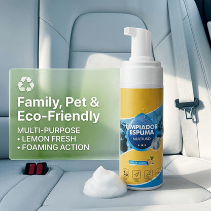 All-Purpose Bio-Enzyme Foaming Cleaner - 4-in-1 Deep Clean Spray for Automotive Interior, Kitchen Range Hood & Furniture Fabric