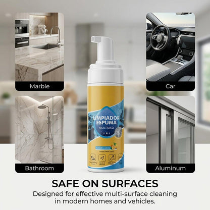 All-Purpose Bio-Enzyme Foaming Cleaner - 4-in-1 Deep Clean Spray for Automotive Interior, Kitchen Range Hood & Furniture Fabric