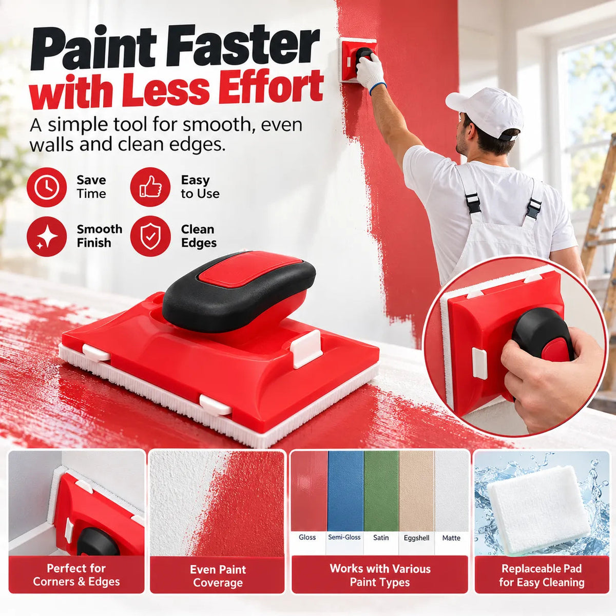🎁Easy-Grip Paint Edger Tool – Smooth Painting & Clean Edges