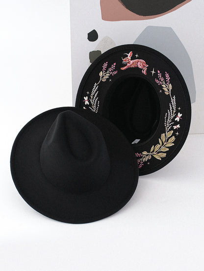 ✨Mystical Embroidered Wide Brim Fedora
