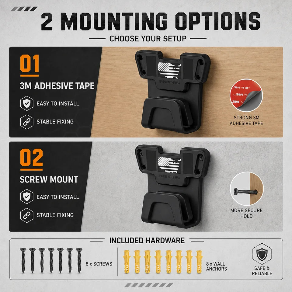 ✨High Strength Gun Magnet Mount,Pistol Holder, Strong Magnetic Gun Rack