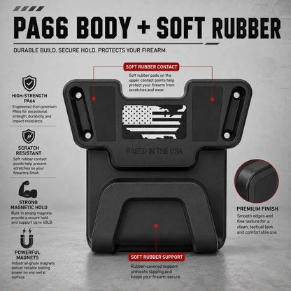 ✨High Strength Gun Magnet Mount,Pistol Holder, Strong Magnetic Gun Rack