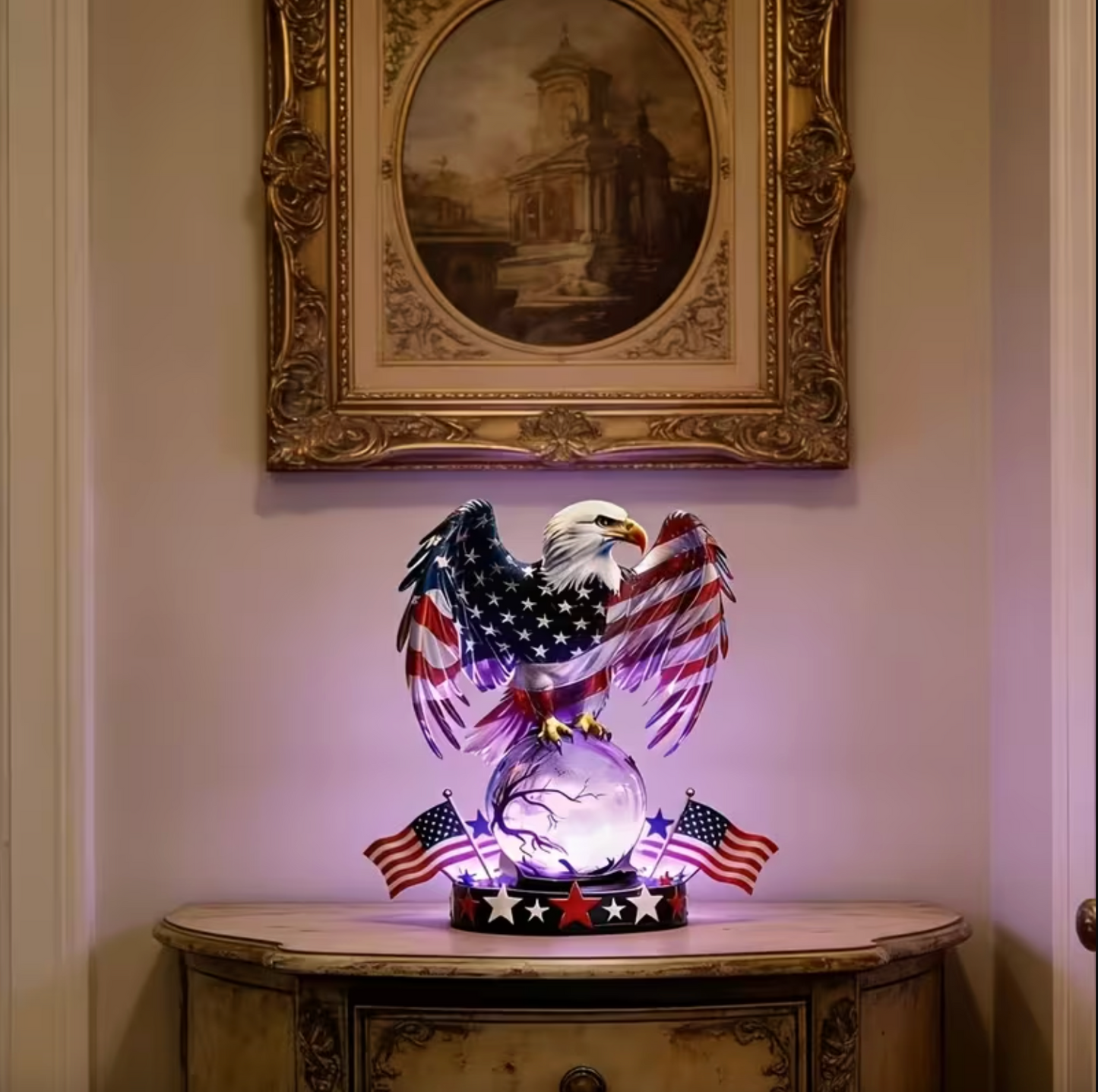 🎖️🇺🇸 Freedom Eagle™ Patriotic LED Table Lamp – American Pride Decor