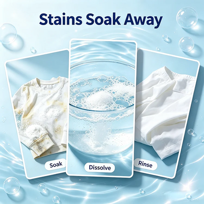 🔥Clothes Whitening Stain Remover Powder, No Scrub Required For Yellow Stains🫧