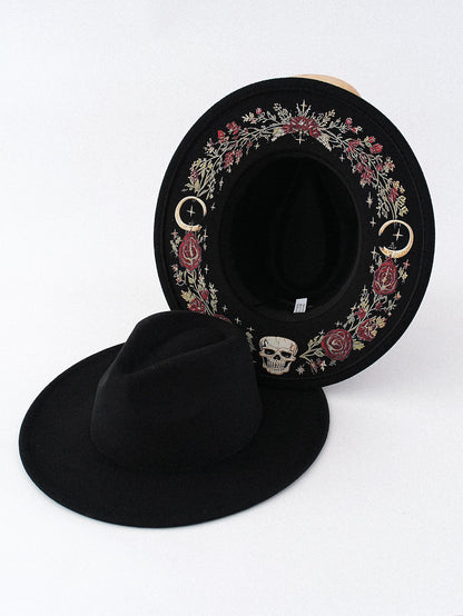 ✨Mystical Embroidered Wide Brim Fedora