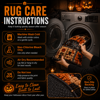 🔥 Haunted Staircase Round Rug – Spooky Halloween 3D Optical Illusion 👻