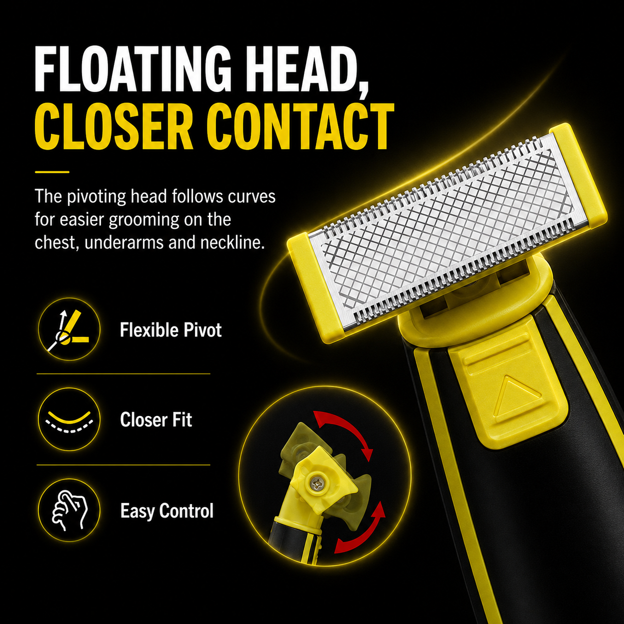 ✨USB rechargeable electric shaver for men, suitable for both wet and dry use
