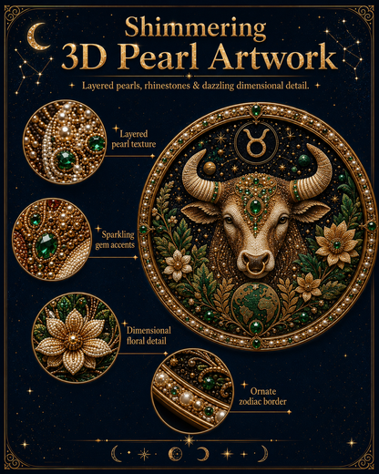 ✨Last Day 49% OFF - DIY 12 Zodiac Signs Pearl Art Kit ♈🌙