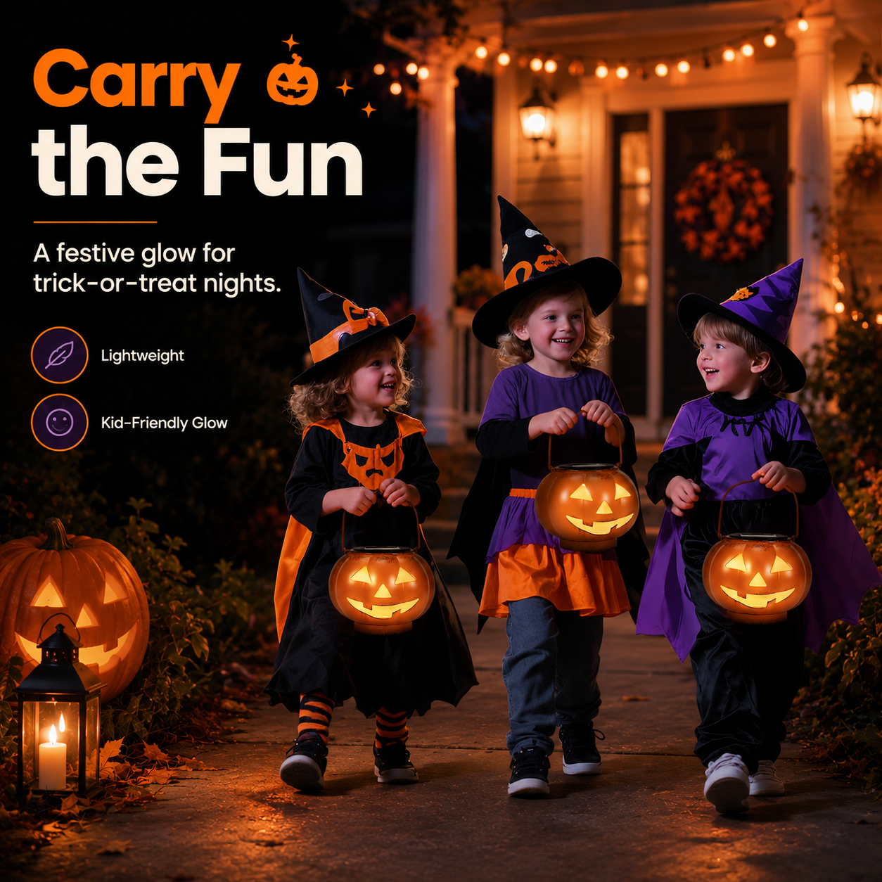 ✨Solar Halloween Pumpkin Lantern Outdoor, IP65 Waterproof Lantern Light with Auto On/Off, Metal Pumpkin Porch Decor for Yard, Patio, Pathway, Party & Trick-or-Treat