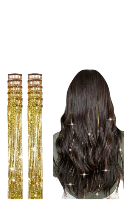 ✨12 PCS Tinsel Hair Extensions