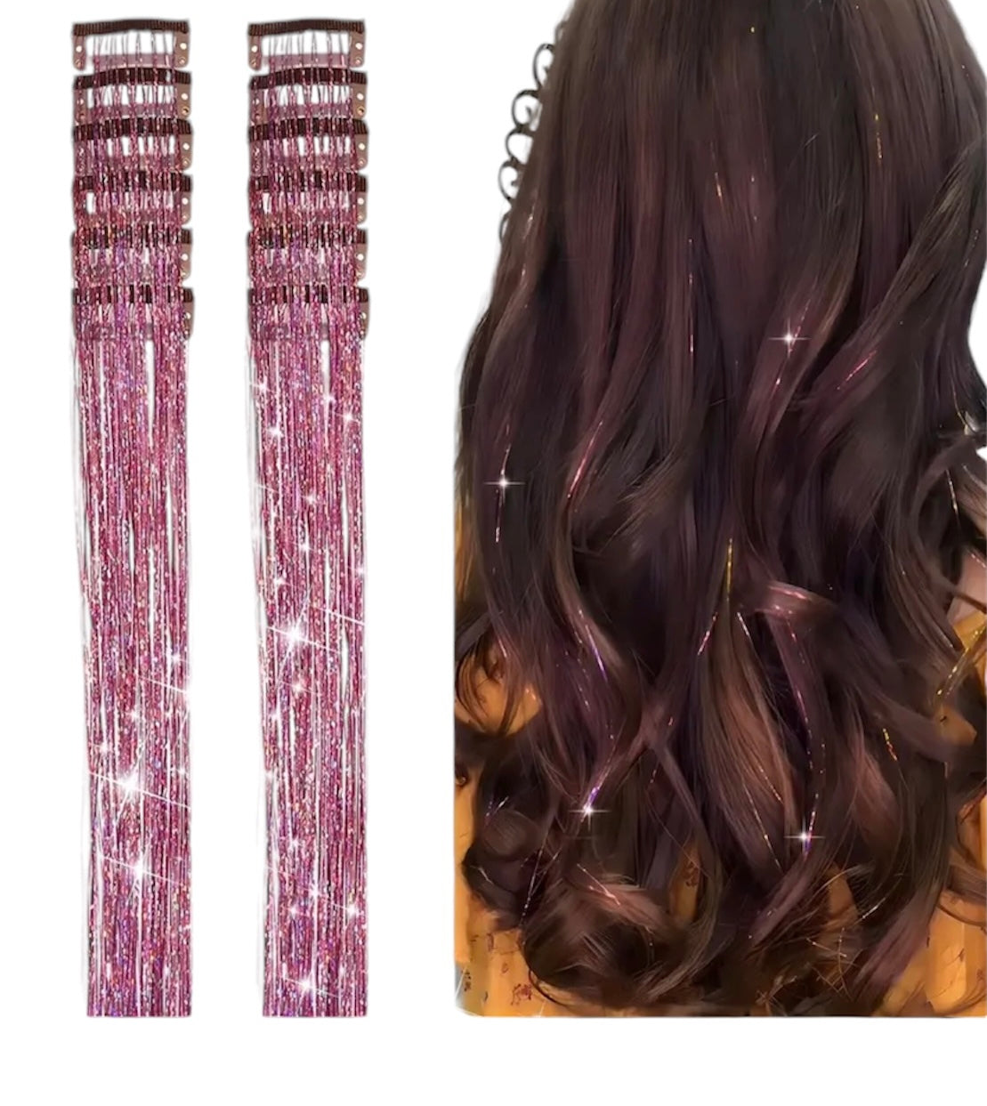 ✨12 PCS Tinsel Hair Extensions