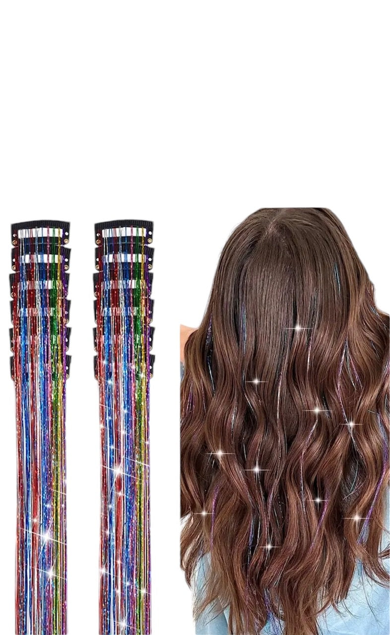 ✨12 PCS Tinsel Hair Extensions