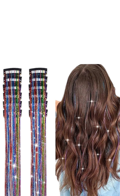 ✨12 PCS Tinsel Hair Extensions