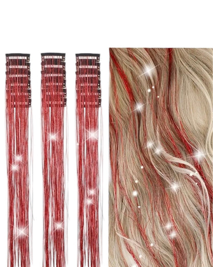 ✨12 PCS Tinsel Hair Extensions