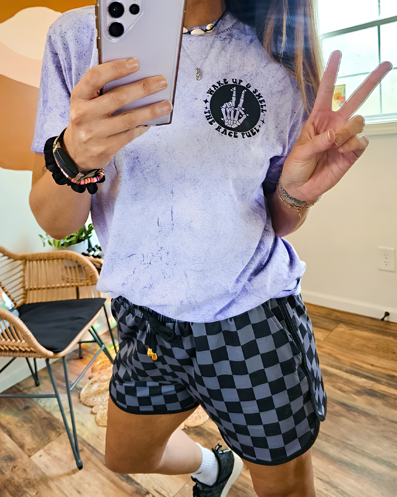 🔥Checkered Drawstring Casual Elastic Waist Comfortable Everyday Chic Shorts
