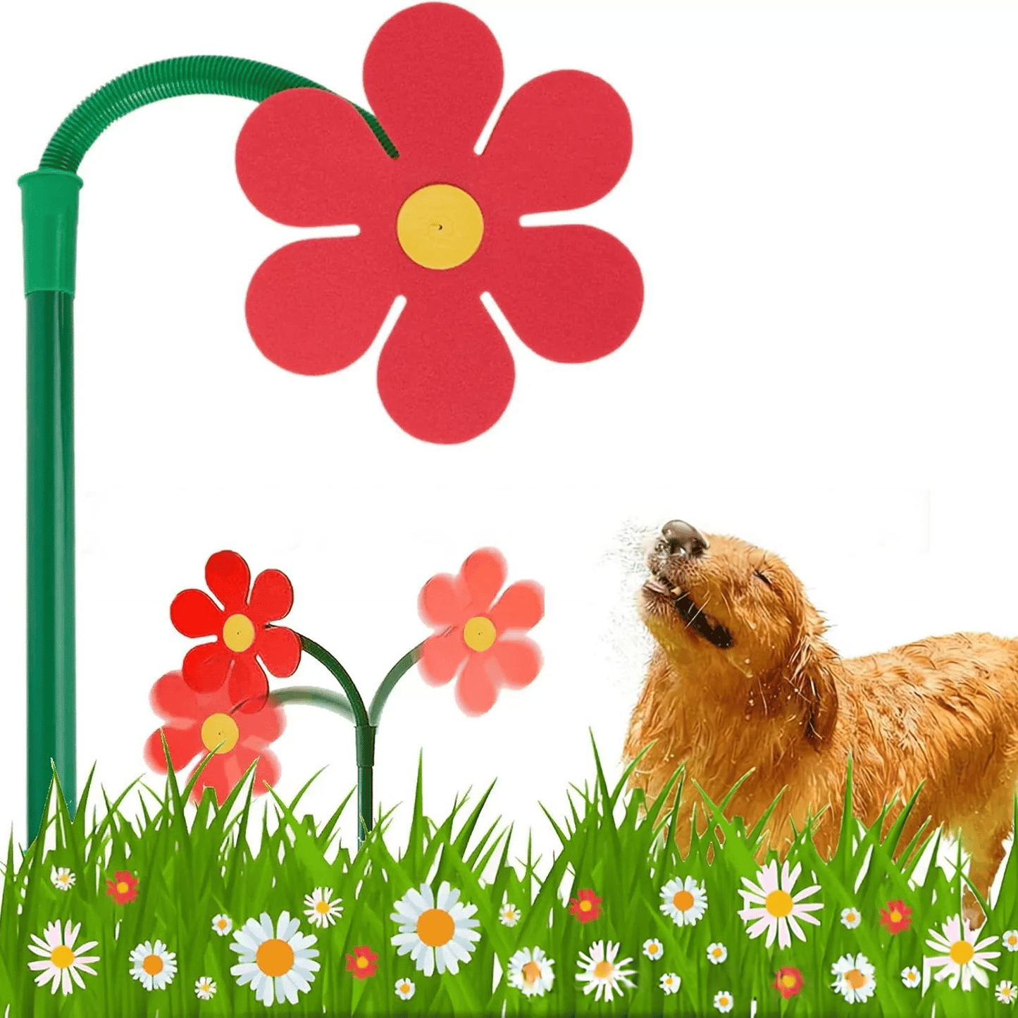✨ Crazy Daisy Sprinkler – Funny Dancing Flower Water Sprinkler for Kids, Dogs & Garden Fun 🌼