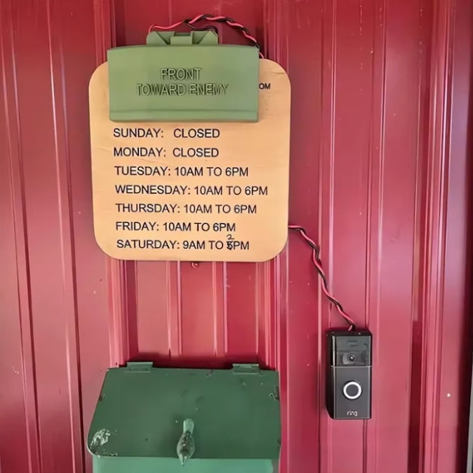 ✨Ring Cam Claymore Landmine Doorbell Sign