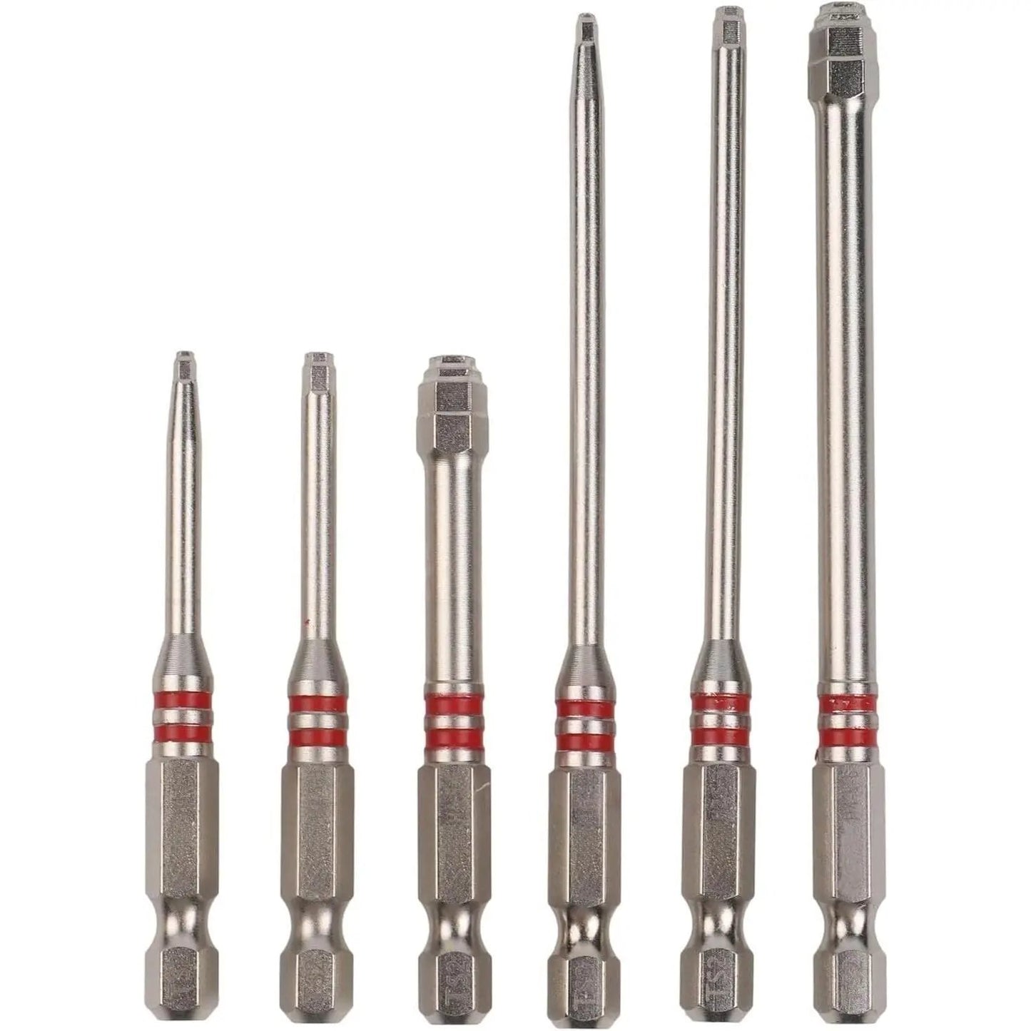 ✨🛠️Screwdriver Bits Set 6pcs with Magnetic Hex Shank Pagoda-Shaped Design in Multiple Sizes for Electric Drills and Wrenches