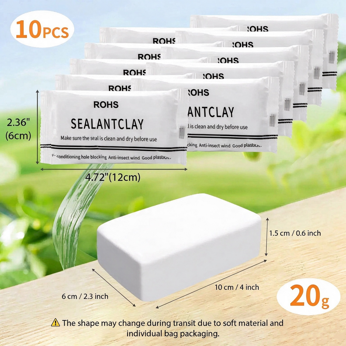🔥10Pcs Professional Sealant Clay - Anti-Insect Wall Hole Filler Mud