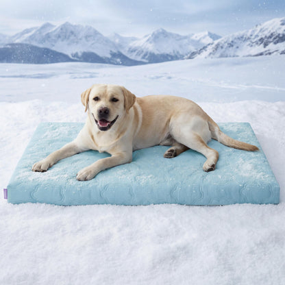 ✨🐶Washable Cooling Dog Mat, ❄️Non-Slip Summer Crate Bed for Large Dogs, No Gel & No Electric