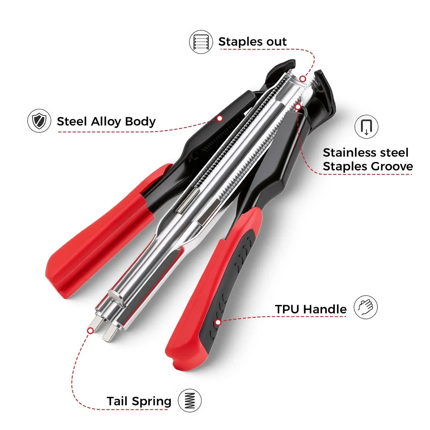 ✨Spring-Loaded Hog Ring Pliers Kit with 500 C-Clips