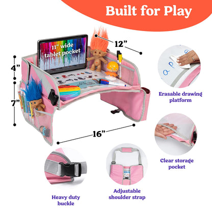 ✨Last Day 50% OFF - 🚗✨ Kids Travel Tray for Car – Mess-Free Activity & Snack Table for Toddlers