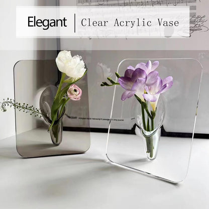 🎖️Frame Flower Vase - Clear Acrylic Vase for Flowers