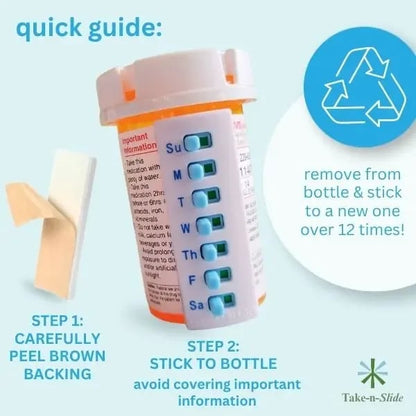 ✨Hot 40% OFF💊 💊Reusable Medication Tracker For Pill, Vitamin & Pet Bottles, Prevent Missed Doses