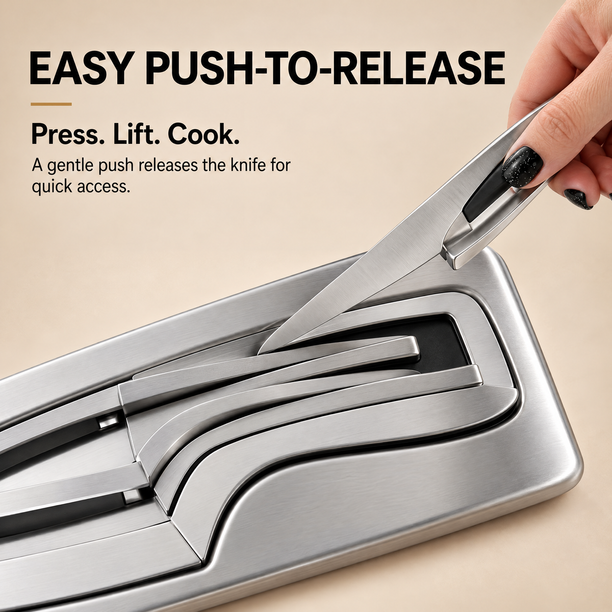 ✨Magnetic Kitchen Knife Set – 4 Piece High Carbon Stainless Steel Kitchen Knives🔪