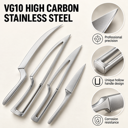 ✨Magnetic Kitchen Knife Set – 4 Piece High Carbon Stainless Steel Kitchen Knives🔪