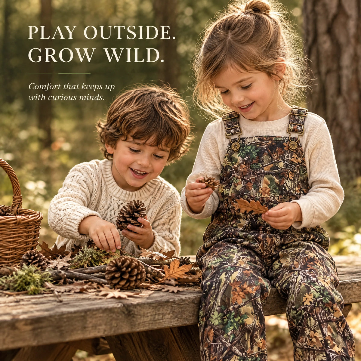 ✨Children's Forest Camouflage Corduroy Overalls