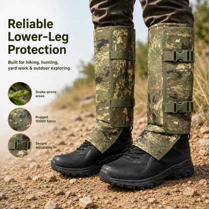 ✨🐍Unisex Adjustable Snake-Resistant Leg Gaiters, outdoor hunting leg protection against puncture wounds