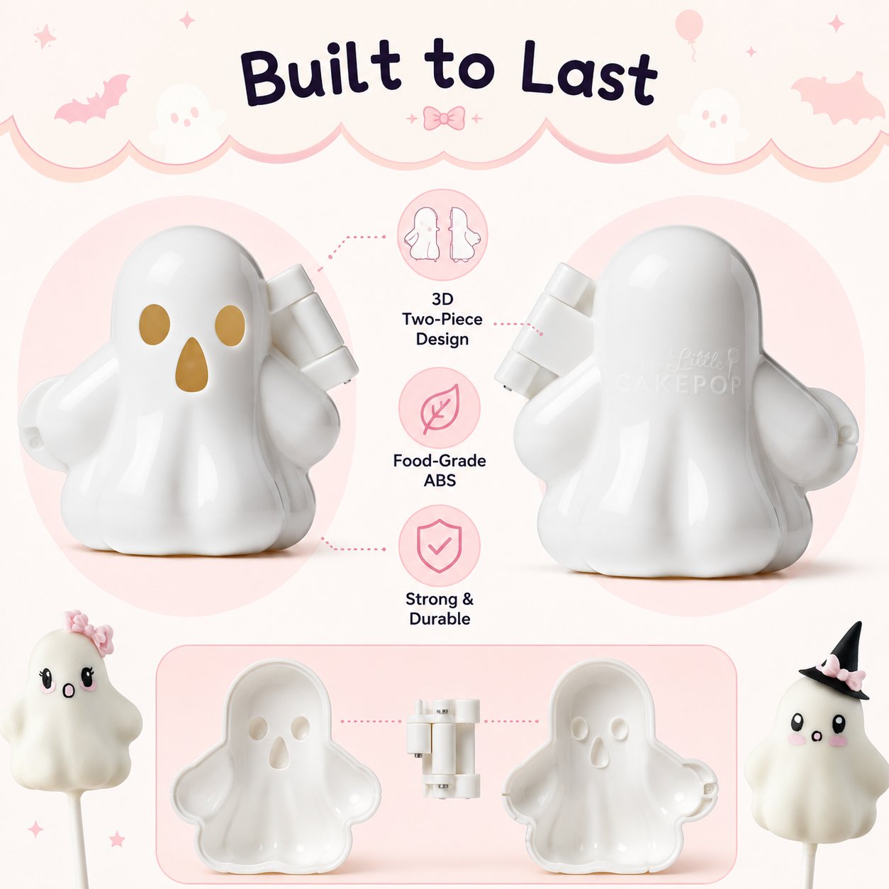 🔥👻 Ghost Cake Pop Mold | Reusable Food-Safe Mold for Cute Spooky Treats, Parties & Creative Baking 🎃✨