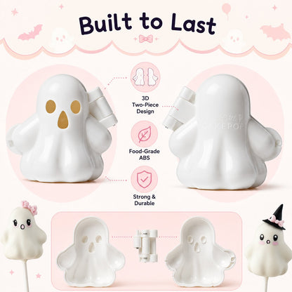 🔥👻 Ghost Cake Pop Mold | Reusable Food-Safe Mold for Cute Spooky Treats, Parties & Creative Baking 🎃✨