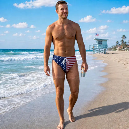 🔥Funny Patriotic Men Swim Trunks