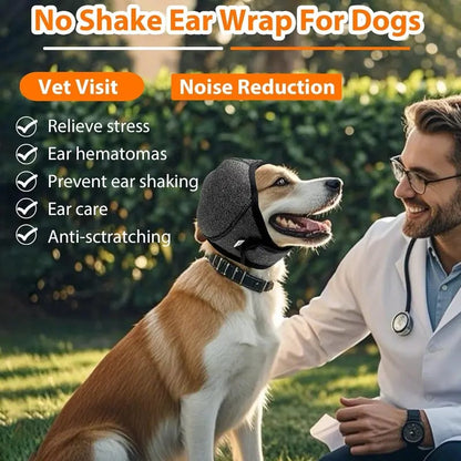 ✨🐶 Dog Calming Hoodie Ear Wraps for Dogs, Waterproof Dogs Swim Cap