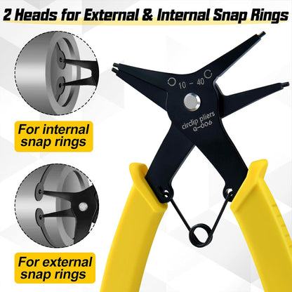 🔥2 PCS SET🔥 2-in-1 Internal & External Circlip Pliers 10-40mm