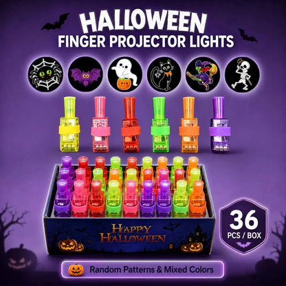 🔥👻  Halloween Finger Projector Rings – LED Party Favors for Kids