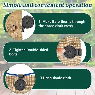 ✨Last Day Promotion 🔥Shade Cloth Heavy Duty Lock Grip