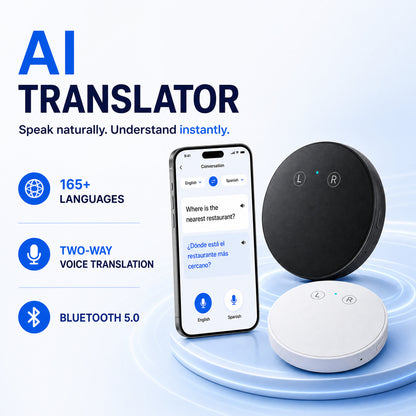 ✨AI Language Translator Device – Real-Time Two-Way Voice Translator