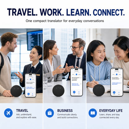 ✨AI Language Translator Device – Real-Time Two-Way Voice Translator