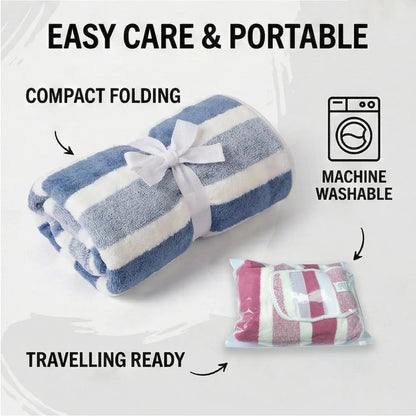 ✨75K+ SOLD!🐶Quick-Dry Dog Bathrobe, Absorbent Striped Pet Towel Coat with Adjustable Belly Band, Washable Pet Bathrobe
