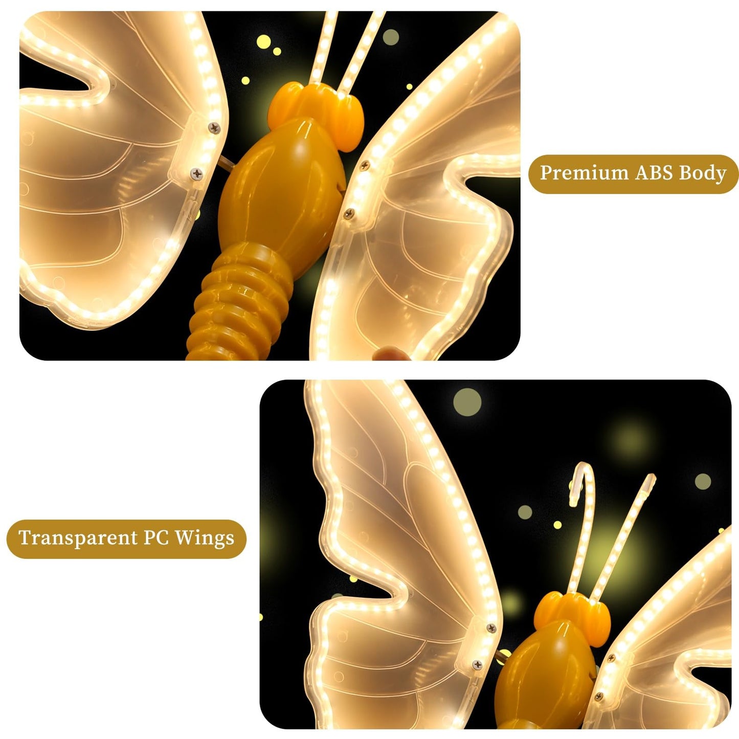 🔥Waterproof Glowing Fluttering Butterfly Light